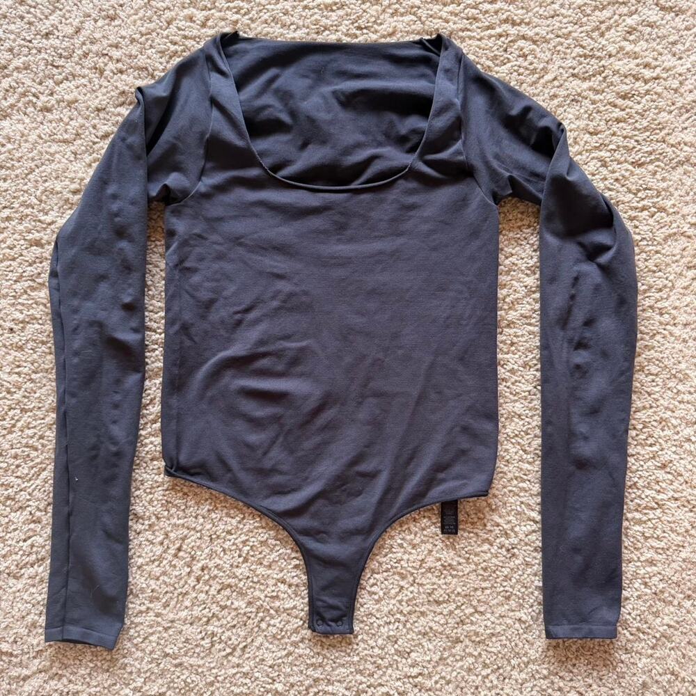 Skims Seamless Black One Piece Body Suit L/XL
